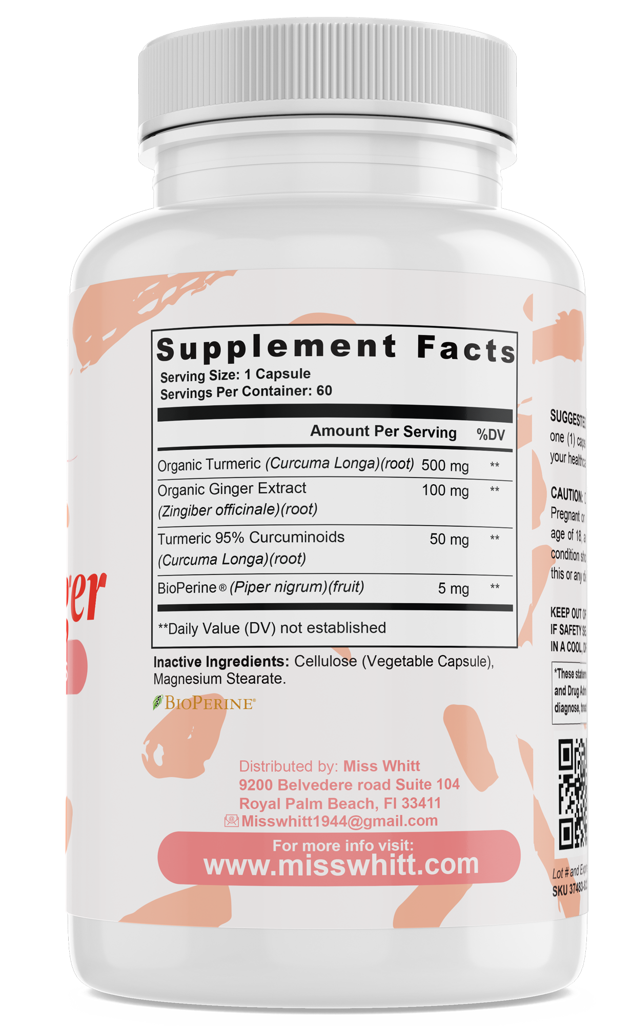 Miss Whitt Turmeric Ginger Supplement