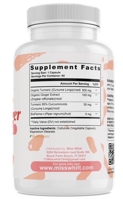 Miss Whitt Turmeric Ginger Supplement